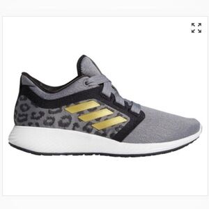 Adidas Edge Lux Gray Black Gold Animal Print Sneakers Athletic Shoes Size 8.5